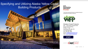 Yellow Cedar AIA Course