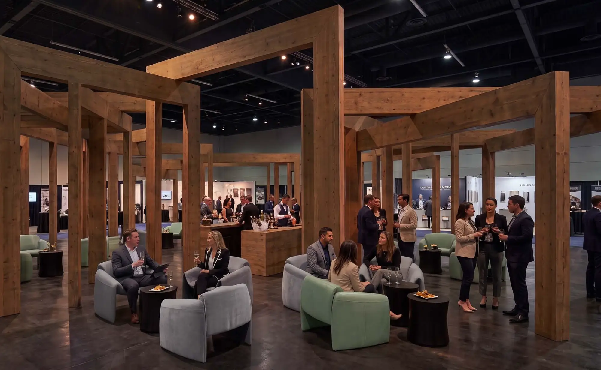architectural wood installation